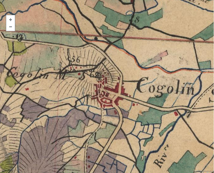 Cogolin on the Army map in the XIXth century