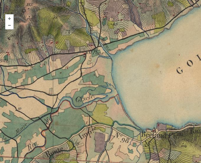 Map of Port Grimaud in the XIXth century